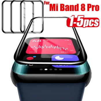 Защитные Пленки для Умных часов Xiaomi Mi Band 8 7Pro, Защитные Пленки для экрана с 3D Изогнутым Краем, Защита с полным покрытием для Miband 8 Pro