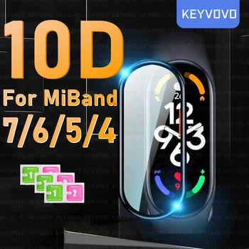 Защитное Стекло для Xiaomi Mi Band 7 6 Аксессуары Чехол + Пленка Полное Покрытие Защитная Крышка Miband 7 6 5 4 3 Протектор Экрана