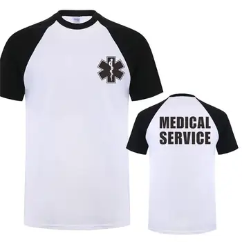 Мужская футболка с принтом в стиле медицинского персонала EMT, летняя повседневная одежда на открытом воздухе, свободная спортивная рубашка оверсайз