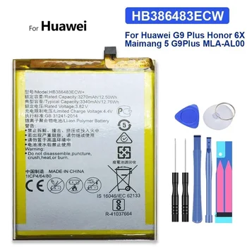 Аккумулятор мобильного телефона HB386483ECW для Huawei Honor 6X, для Honor 6x, G9 Plus, G9Plus, Maimang 5, GR5 2017, аккумуляторы емкостью 3340 мАч
