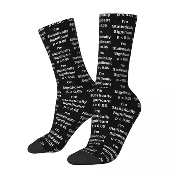 Сумасшедший компрессионный носок для мужчин, Винтажный Математический качественный узор, круглый носок, новинка