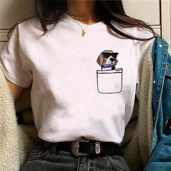 Топ Beagle женский дизайнер, футболка с японским аниме, женский графический дизайнер, одежда из манги