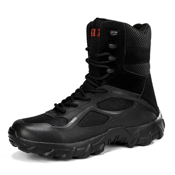 Больше размера 39-48, мужские горные походные ботинки, черный песок, мужская обувь для альпинизма, нескользящие походные ботинки для бега по пересеченной местности