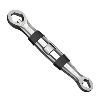 Карманный гаечный ключ гибкого типа с регулировкой от 1/4 дюйма до 3/4 дюйма от 7 мм до 19 мм, Многофункциональный Универсальный E-Torx 23 В 1