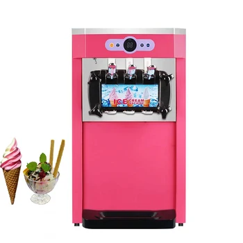 Машина для приготовления мягкого мороженого из нержавеющей стали, настольная мини-мороженица, коммерческий автомат по продаже мороженого мощностью 900 Вт