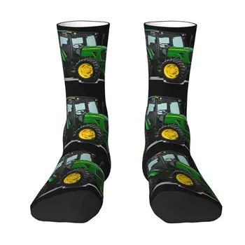 Мужские носки-тракторы Kawaii, унисекс, удобные теплые носки для экипажа с 3D-принтом