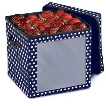 Складной Рождественский ящик для хранения Прочных 64 безделушек Премиум-класса для хранения праздничных украшений для вечеринки по случаю помолвки в помещении Новогодние украшения