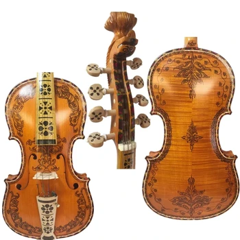 Роскошная норвежская скрипка Fancy 4/4 (4*4), длина струны: 11 15/16 