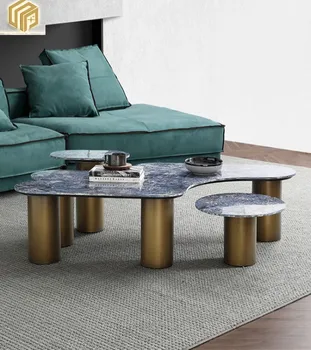 Комбинация чайного столика для гостиной и ТВ-шкафа, простая современная креативная дизайнерская мебель для гостиной специальной формы