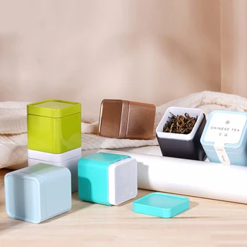 Запечатанный Черный Чай Упаковочная коробка для зеленого чая Банки для цветочного чая Квадратные Банки для конфет Портативные Бытовые Ящики для хранения
