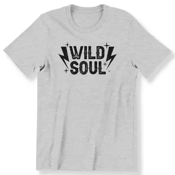 Мужская футболка с надписью Wild Soul, женская футболка в западном стиле, модный топ Wild Soul